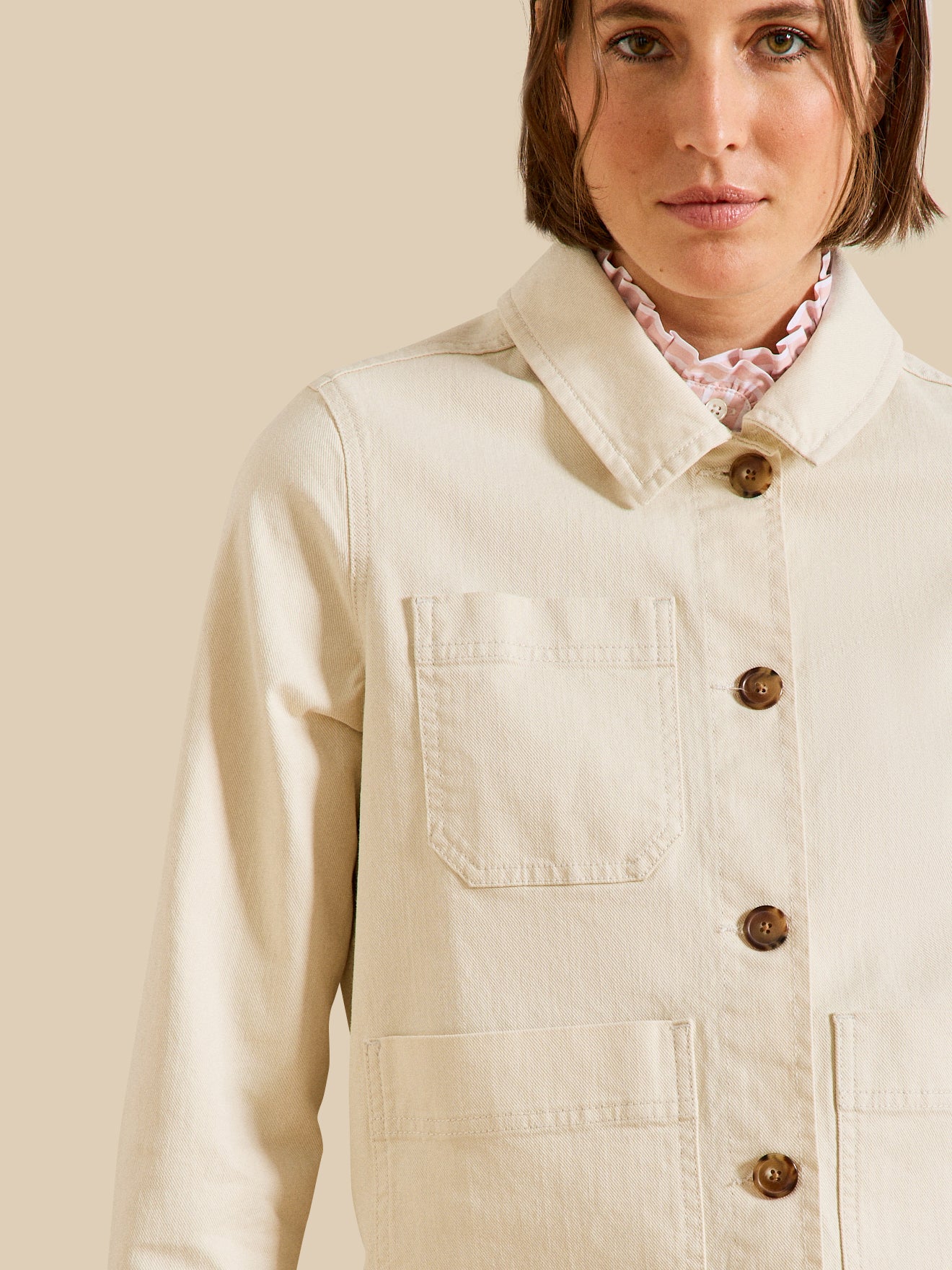 Veste worker jean femme coton