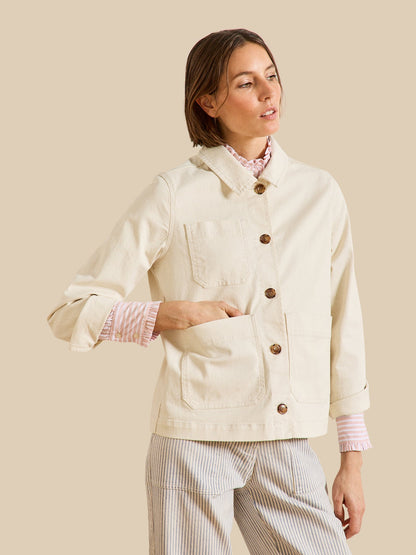 Veste worker jean femme coton