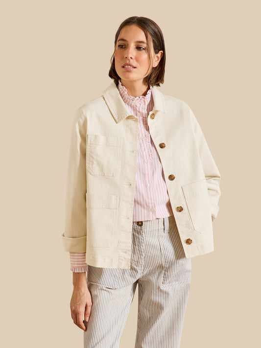 Veste worker jean femme coton