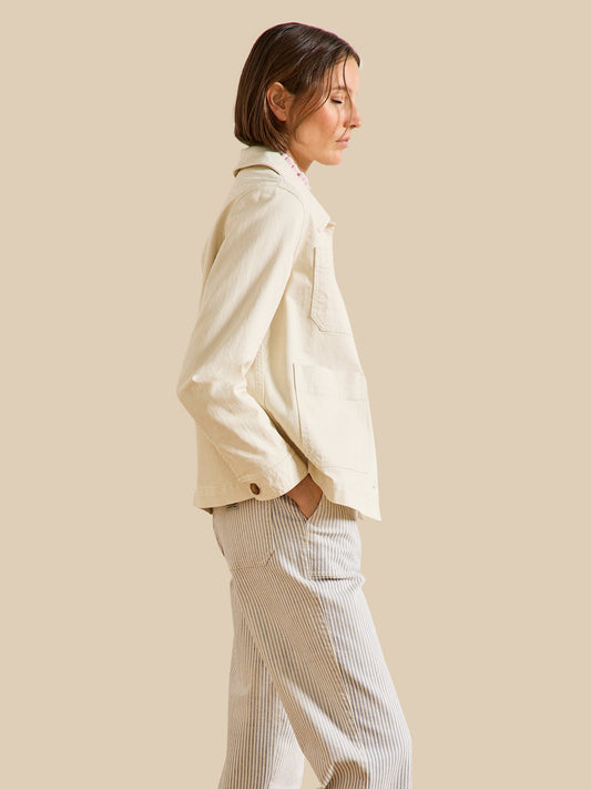 Veste worker jean femme coton