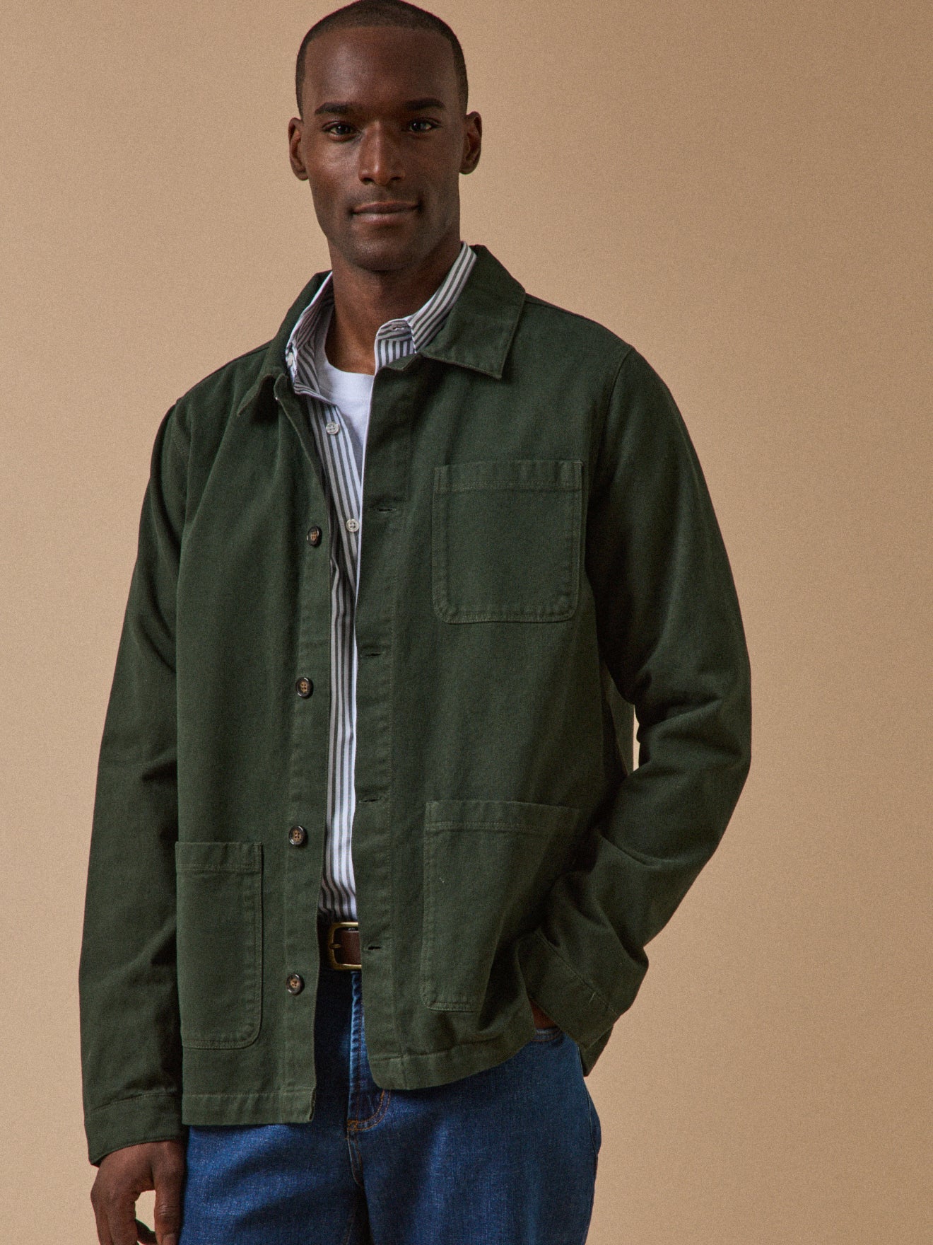 Veste worker homme twill coton recyclé